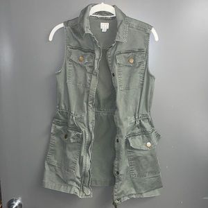 Olive green fitted Vest